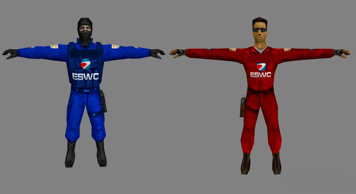 Красно синие  модели CS 1.6 (ESWC/ESL style)